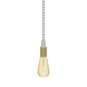 Single Pendant: Cotton Rope and Modern Brass