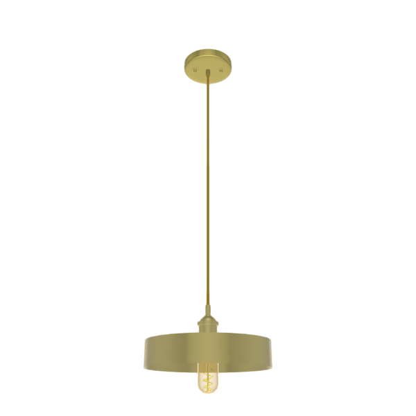 Single Pendant: Brass and Gold with Large Brass Drum Shade – MixMatch ...