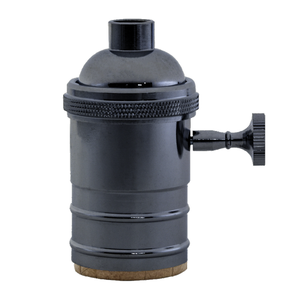 Threaded Black Bulb Socket for Light Fixtures and Lamps with Shades ...