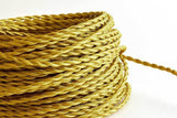 Gold Twisted Fabric Cord by the Foot Hangout Lighting 