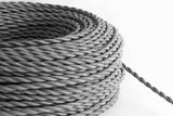 Grey Twisted Fabric Cord by the Foot Hangout Lighting 