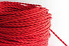 Red Twisted Fabric Cord by the Foot Hangout Lighting 